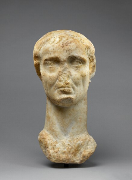Unknown, Colossal Head of Gaius Julius Caesar Worked for Insertion in a Togatus Statue (The Getty Caesar)