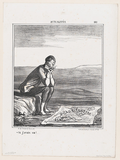 Honoré Daumier, If I had known....., from 'News of the day,' published in "Le Charivari"