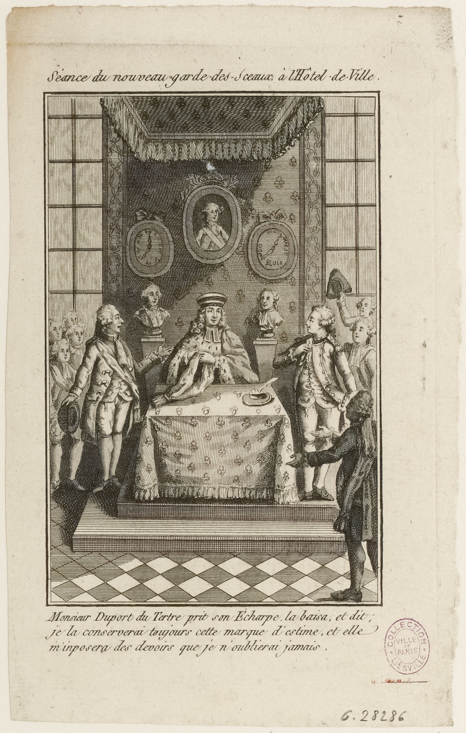 Anonyme, Séance du nouveau garde-des-Sceaux à l'Hôtel-de-Ville.