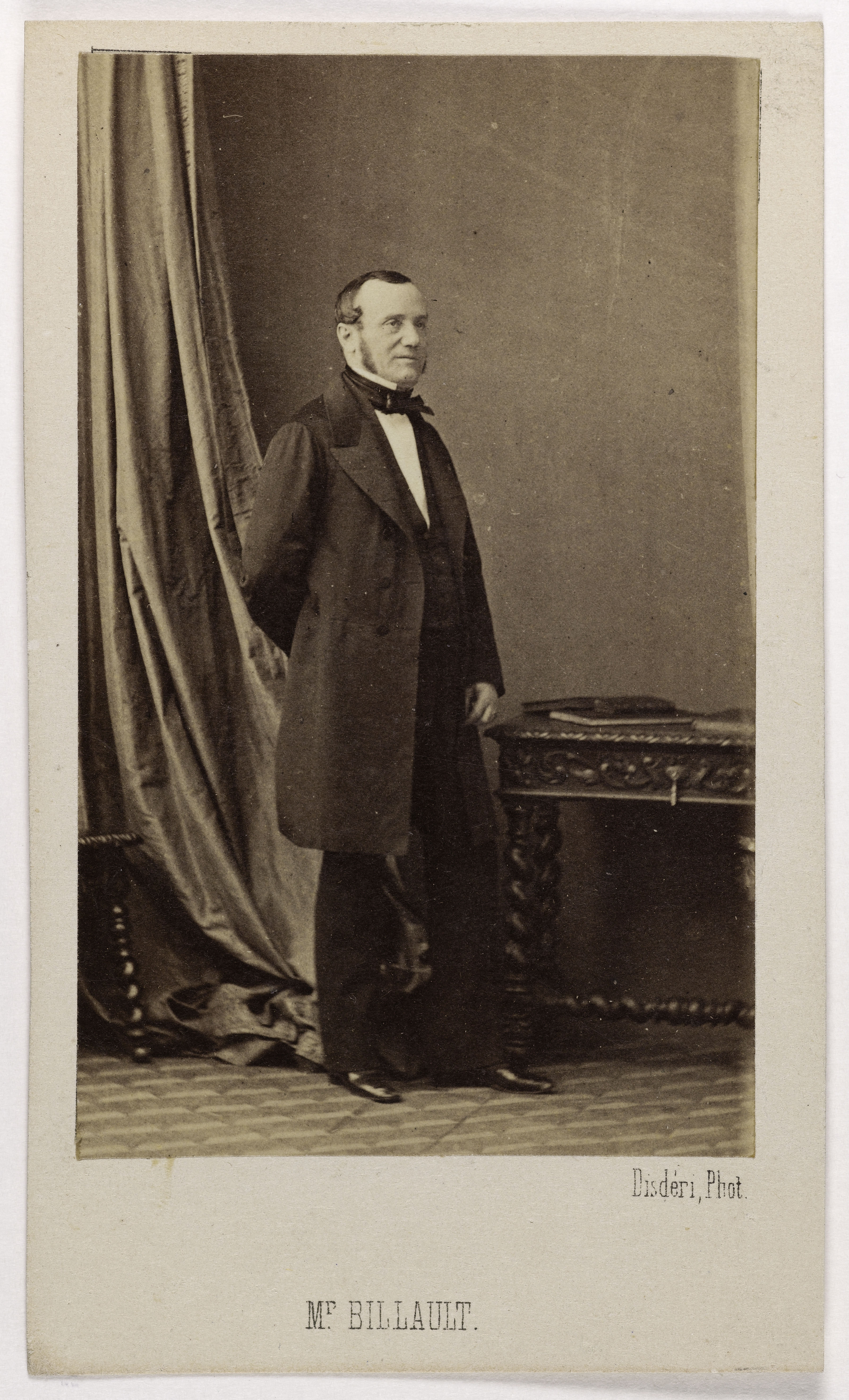 André-Adolphe-Eugène Disdéri, Portrait d'Auguste Adolphe Billault (1805-1863), (avocat, homme politique)