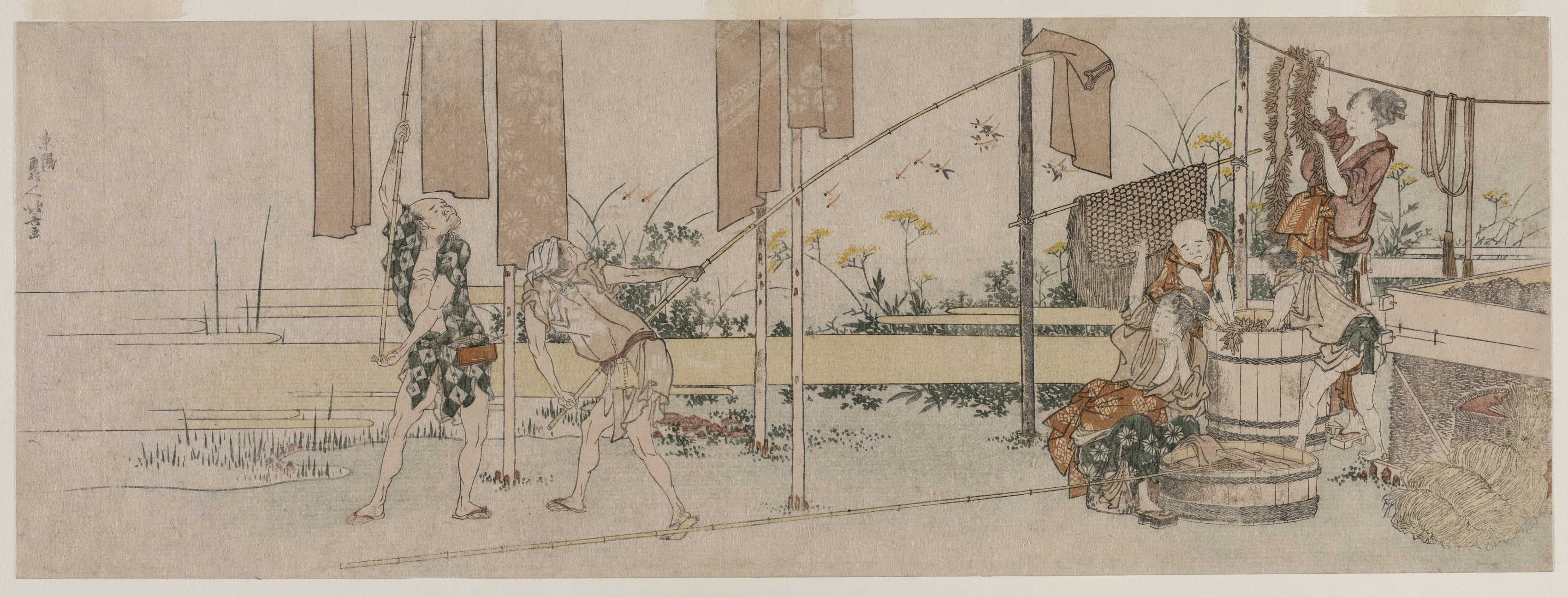 Katsushika Hokusai, Dyers at Work