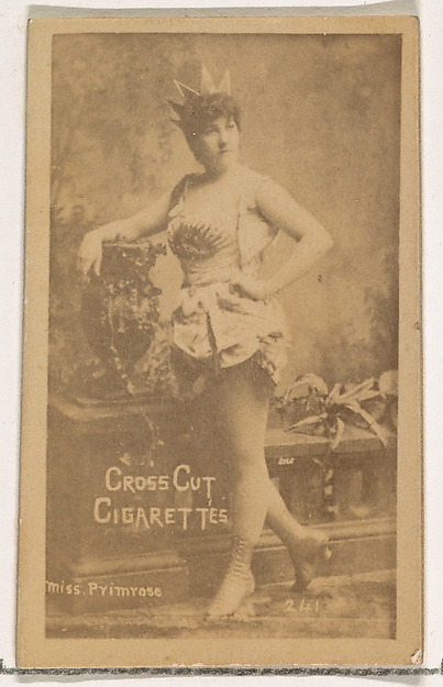 W. Duke, Sons & Co., Card Number 241, Miss Primrose, from the Actors and Actresses series (N145-1) issued by Duke Sons & Co. to promote Cross Cut Cigarettes