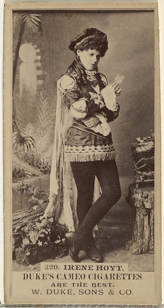 W. Duke, Sons & Co., Card Number 220, Irene Hoyt, from the Actors and Actresses series (N145-5) issued by Duke Sons & Co. to promote Cameo Cigarettes