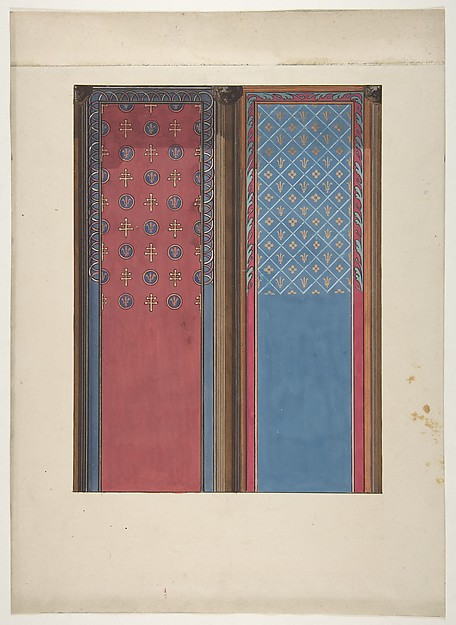 Jules-Edmond-Charles Lachaise, Design for the painted decoration of panels