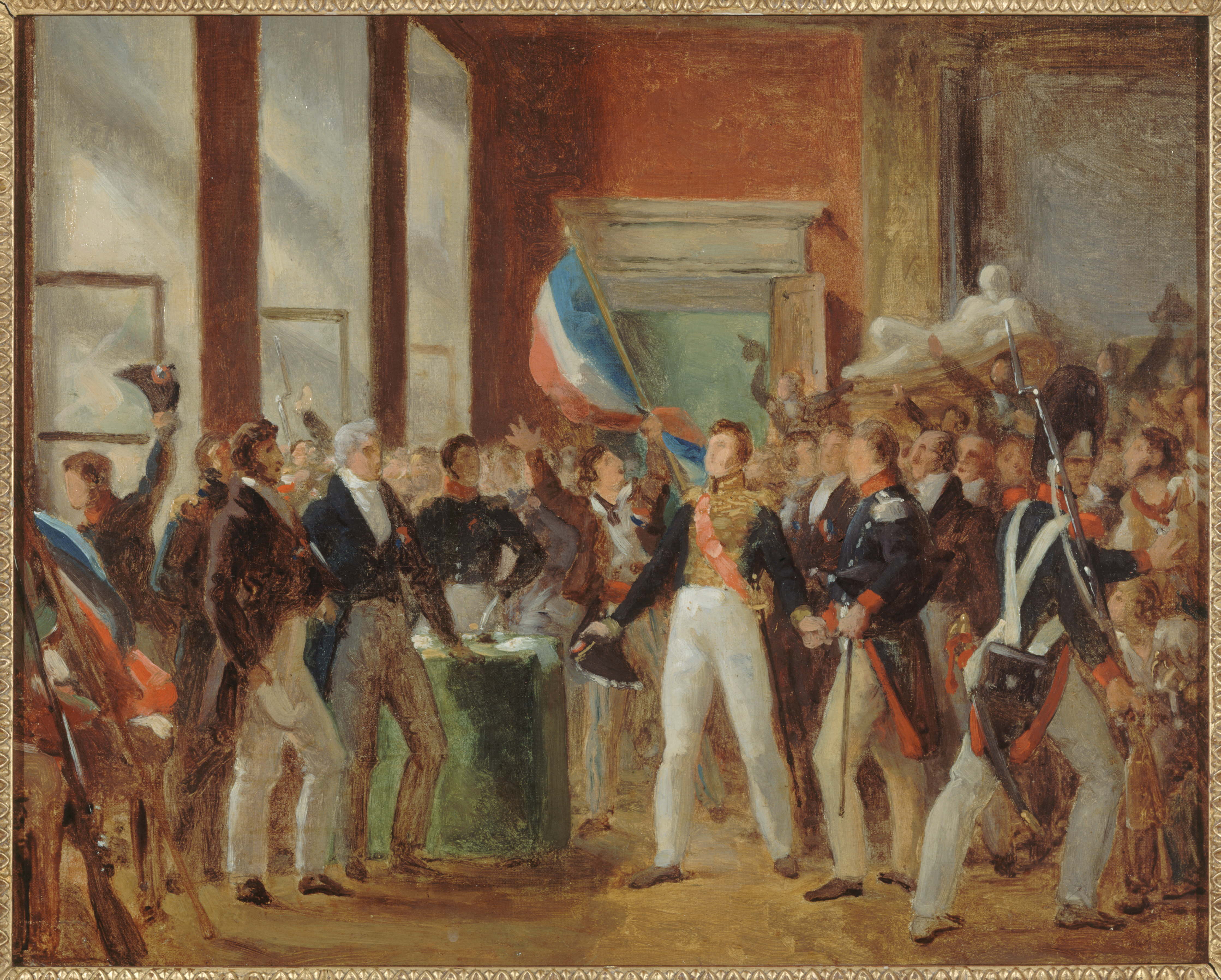 Anonyme, Louis-Philippe prêtant serment à l'Hôtel de Ville, le 31 juillet 1830