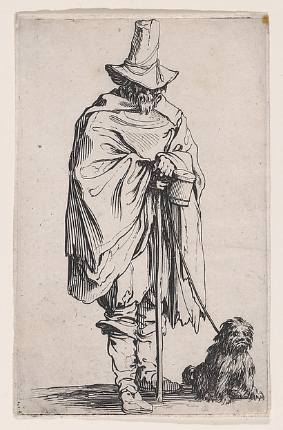Jacques Callot, L'Aveugle et son Chien (The Beggar and his Dog), from "Les Gueux suite appelée aussi Les Mendiants, Les Baroni, ou Les Barons" (The Beggars, also called the Barons)