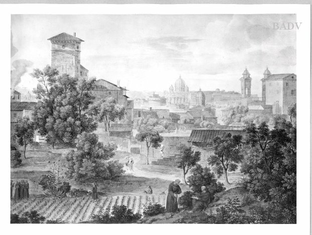Joseph Anton Koch, Blick vom Kloster S. Isidoro auf die Engelsburg