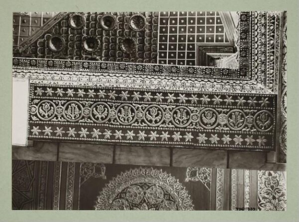 K.A.C. Creswell, Interior detail of tie beams in the Dome of the Rock, Jerusalem
