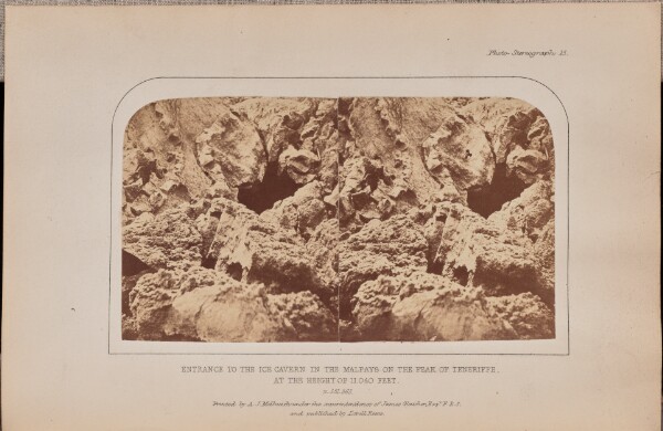 Charles Piazzi Smyth, Entrance to the ice cavern in the malpays on the Peak of Teneriffe, at the height of 11,040 feet
