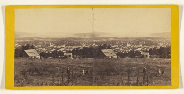 Edward and Henry T. Anthony & Co., General View of Ithaca - Cayuga Lake in the distance.