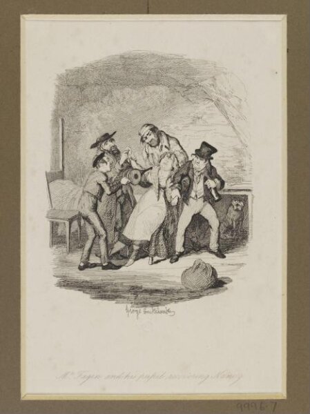Cruikshank, George, Mr. Fagin and his pupil recovering Nancy