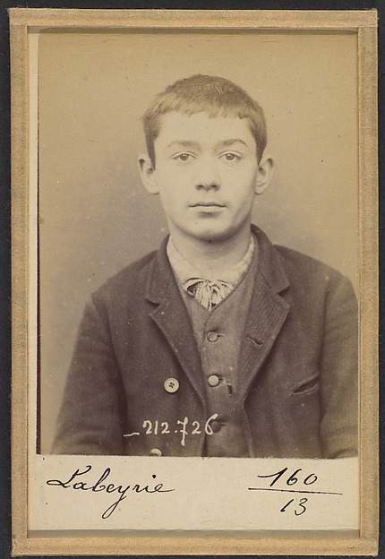 Alphonse Bertillon, Labeyrie. Romain. 19 ans, né le 13/11/74 à Cauna (Landes). Sculpteur. Anarchiste. 10/1/94.