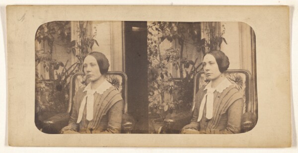 Unknown, [Woman with hair pulled back, seated]