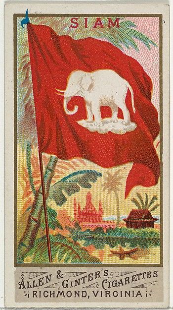 Allen & Ginter, Siam, from Flags of All Nations, Series 1 (N9) for Allen & Ginter Cigarettes Brands