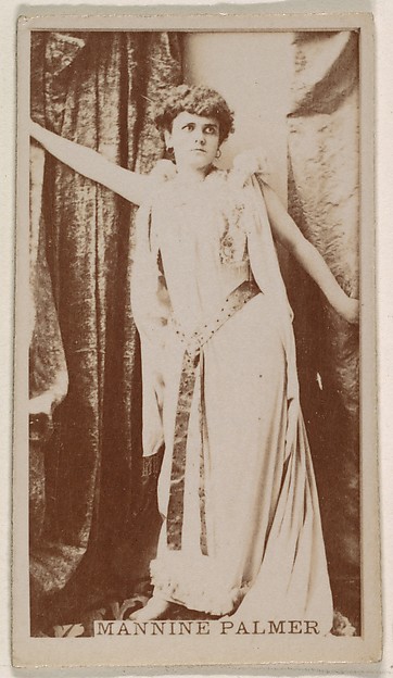 Kinney Brothers Tobacco Company, Mannine Palmer, from the Actresses series (N245) issued by Kinney Brothers to promote Sweet Caporal Cigarettes
