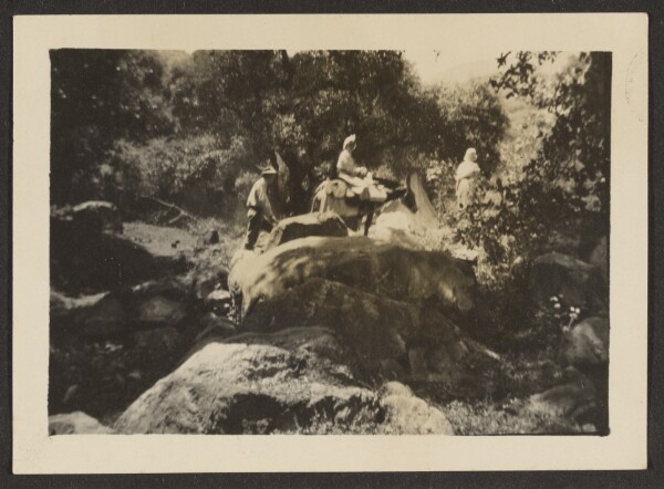 Louis Fleckenstein, [Figures Hiking in Woods]