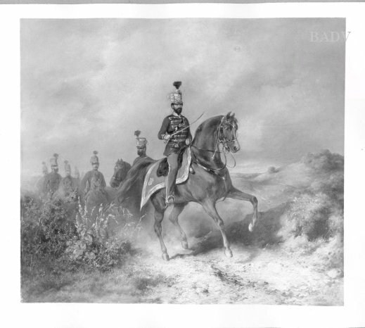 August von Pettenkofen, Ulans an horse-back