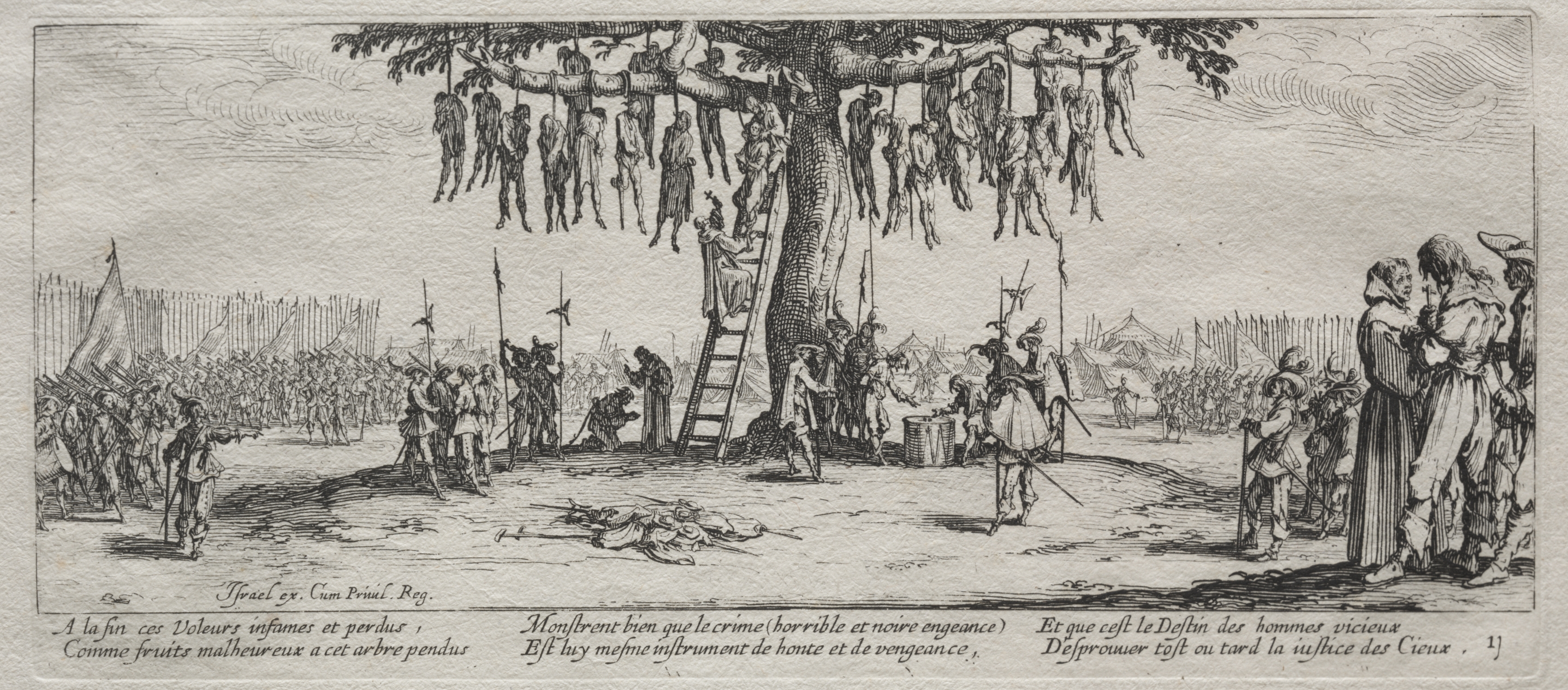 Jacques Callot, The Large Miseries of War:  The Hanging