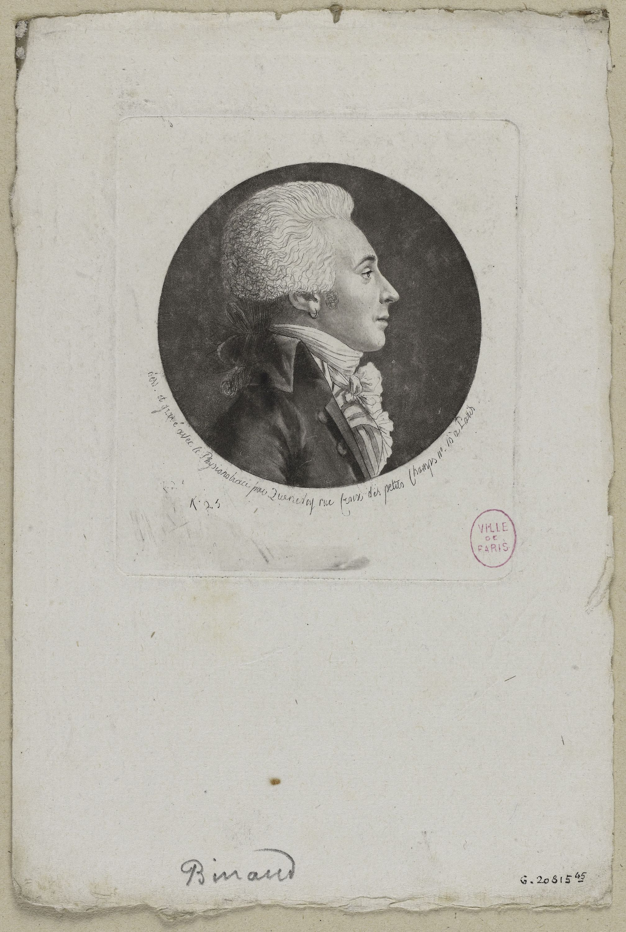 Edmé Quenedey, Portrait de Monsieur Binaud