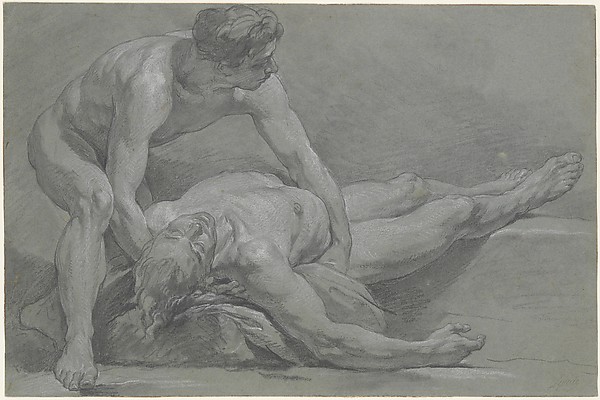 Nicolas Bernard Lépicié, Two Nude Male Figures