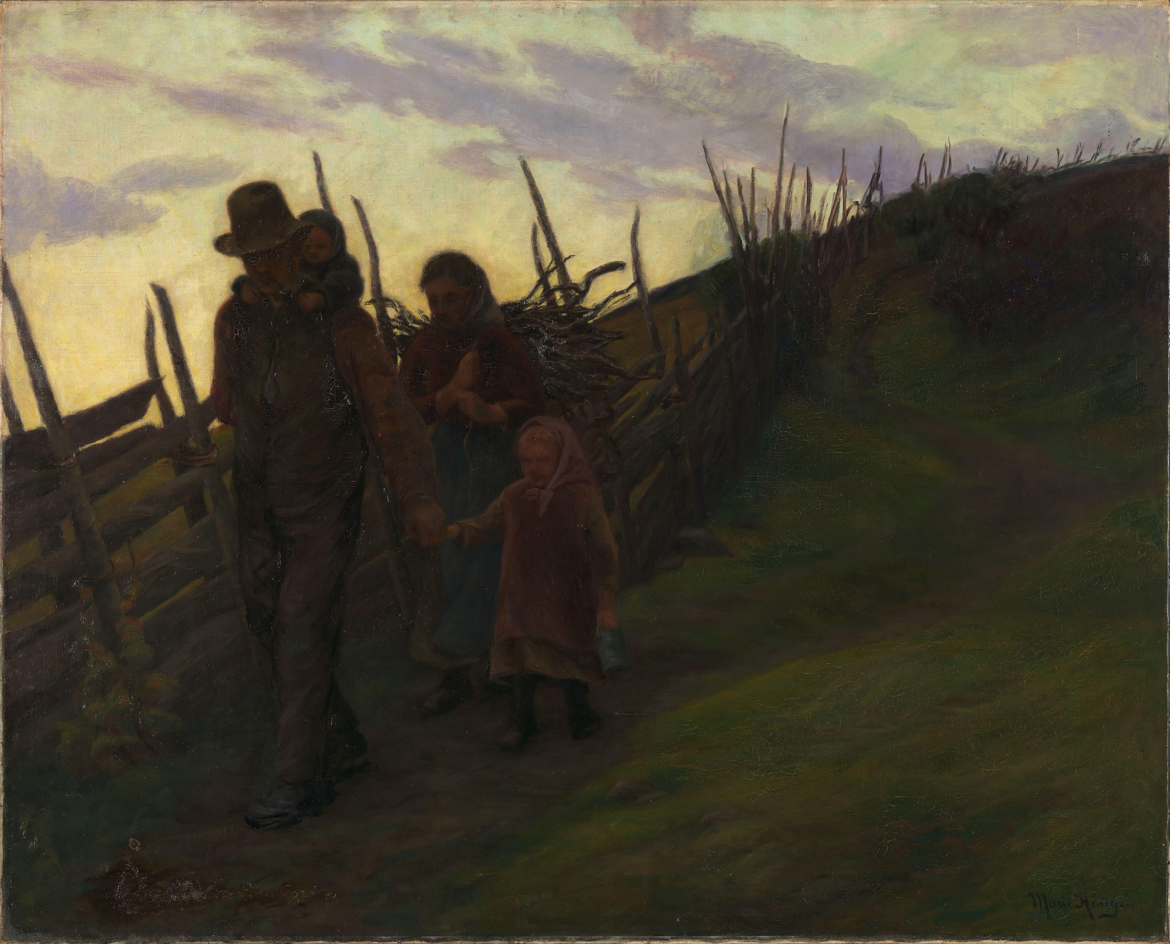Marie Hauge, Cotter Family on the Way Home