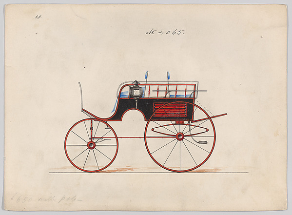 Brewster & Co., Design for Dos-a-Dos Phaeton, no. 4065
