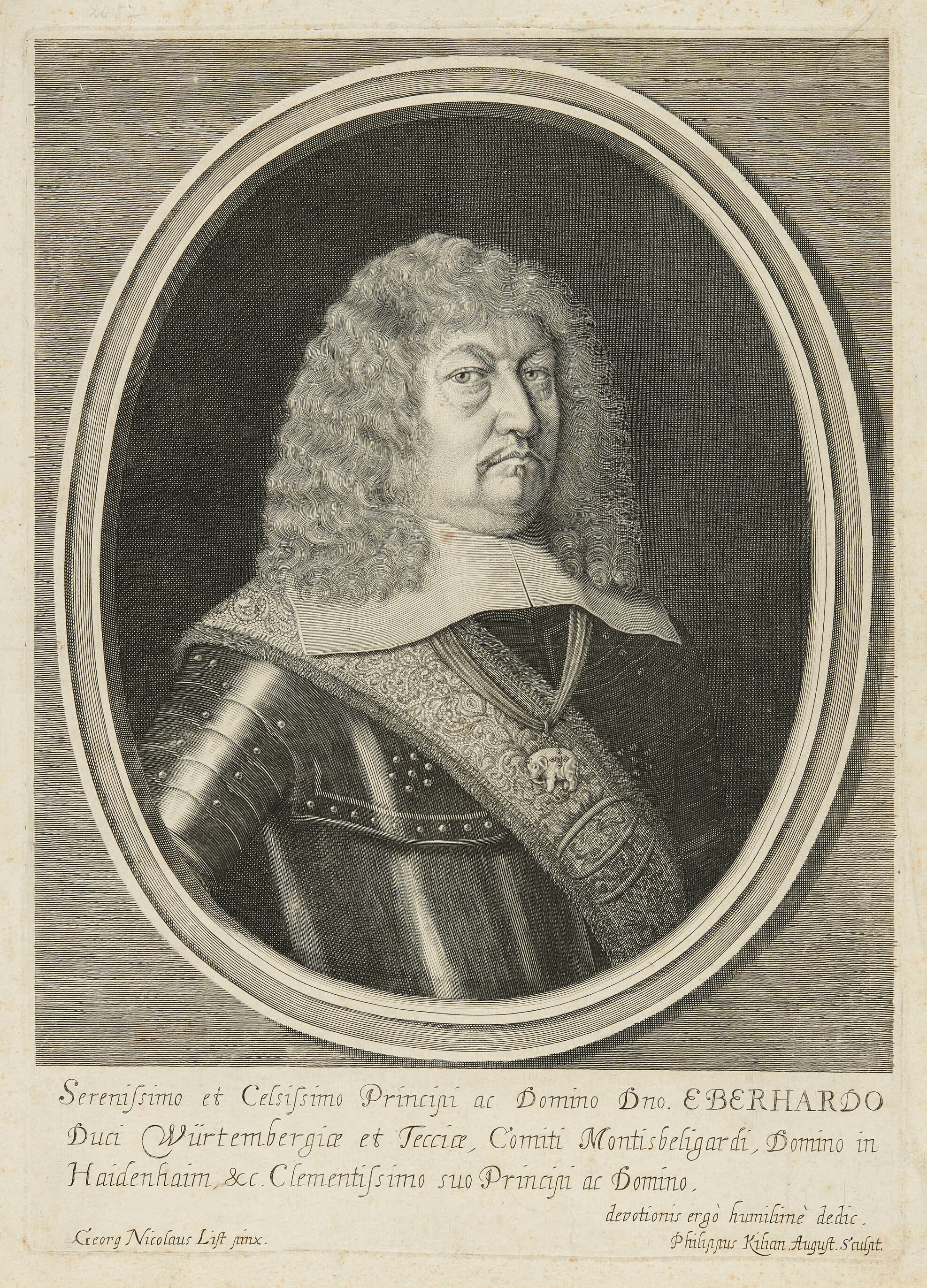 Philipp Kilian, Bildnis Herzog Eberhard III. von Württemberg