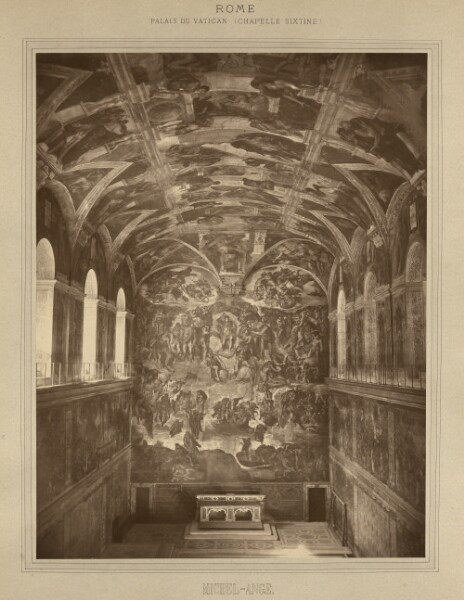 Adolphe Braun, Rome - Palais du Vatican, Chapelle Sixtine - Michel-Ange
