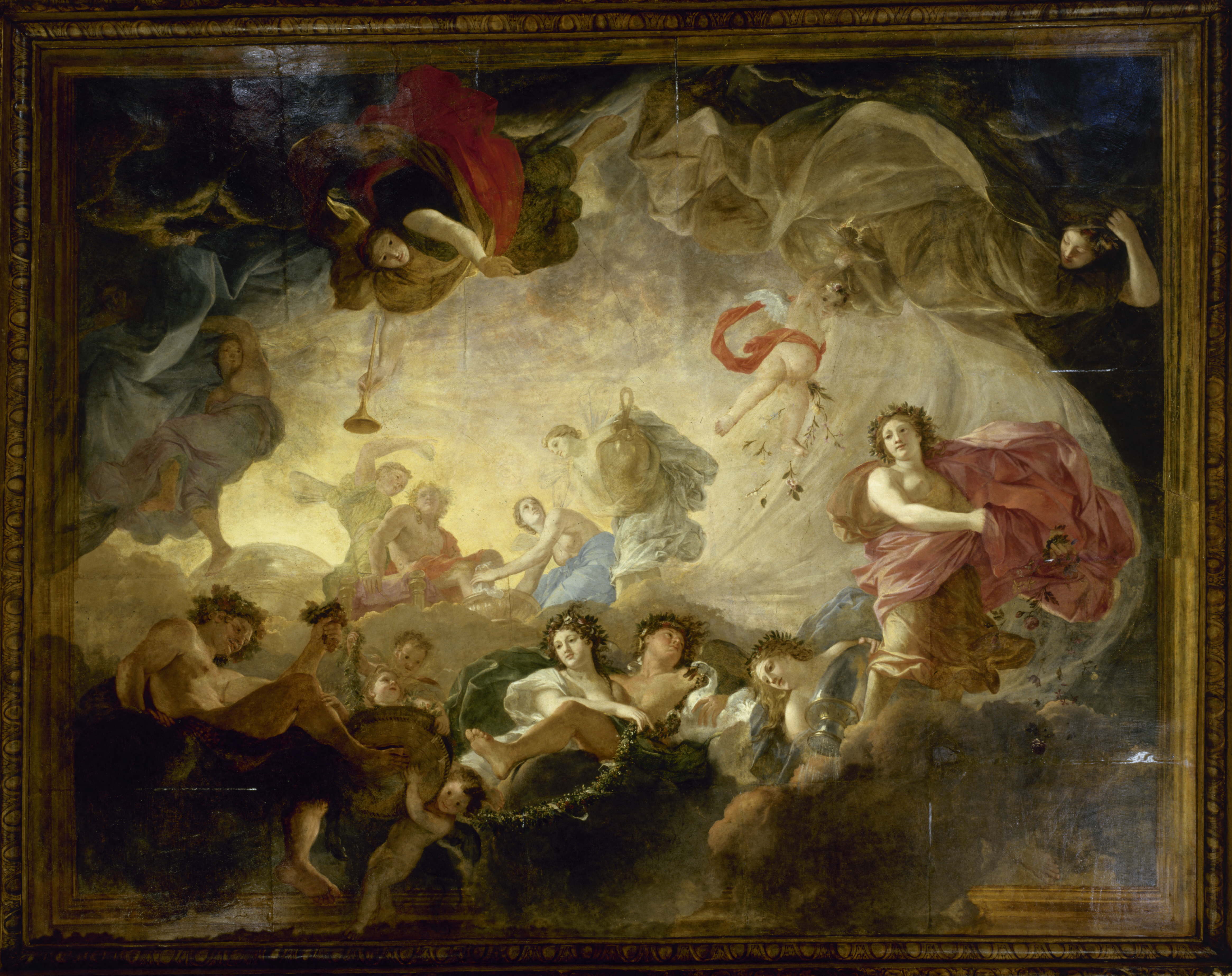 Charles Le Brun, Le Lever de l'Aurore, dit aussi Apollon et les Heures.