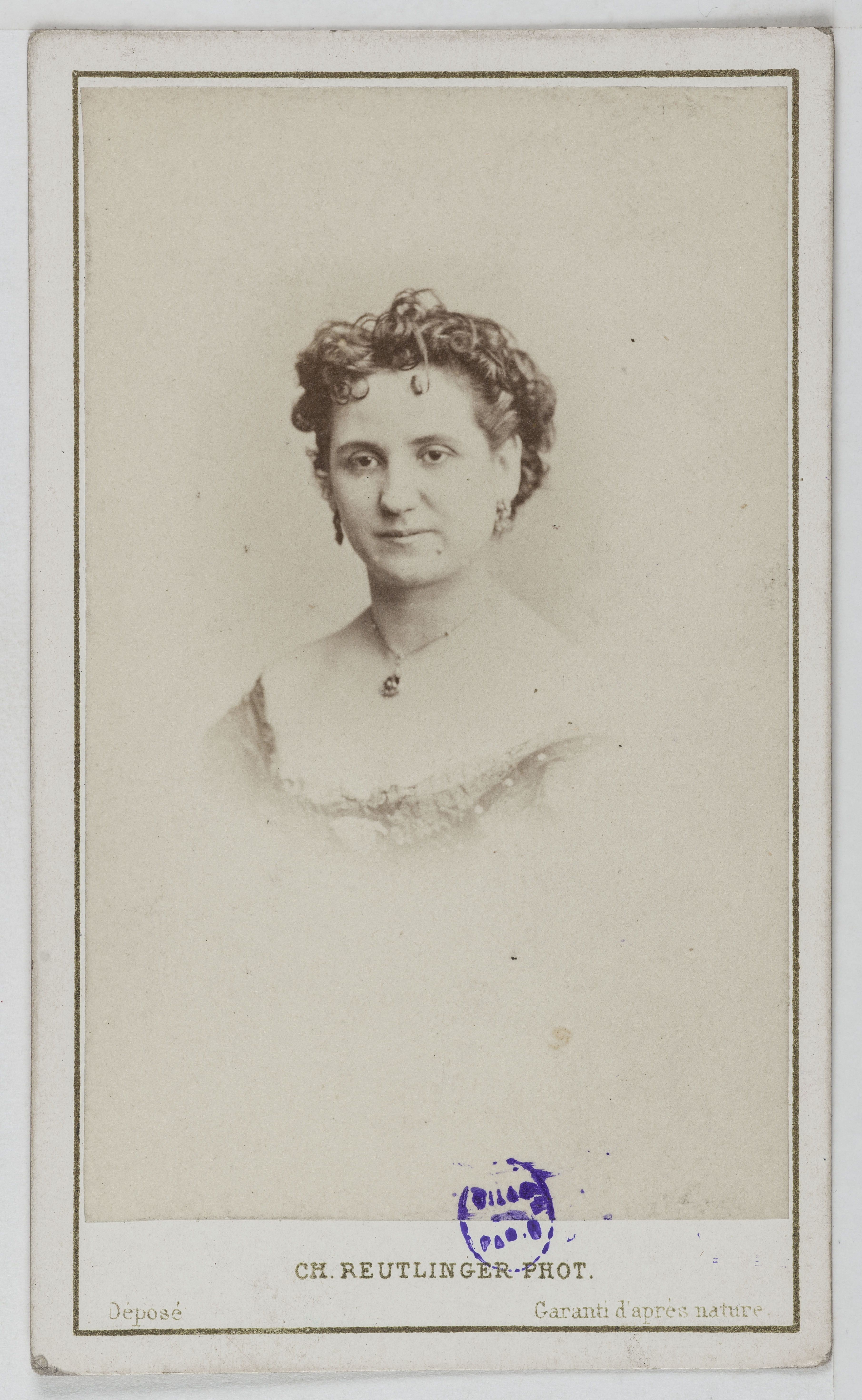 Charles Reutlinger, Portrait de Nini, danseuse à l'Opéra.