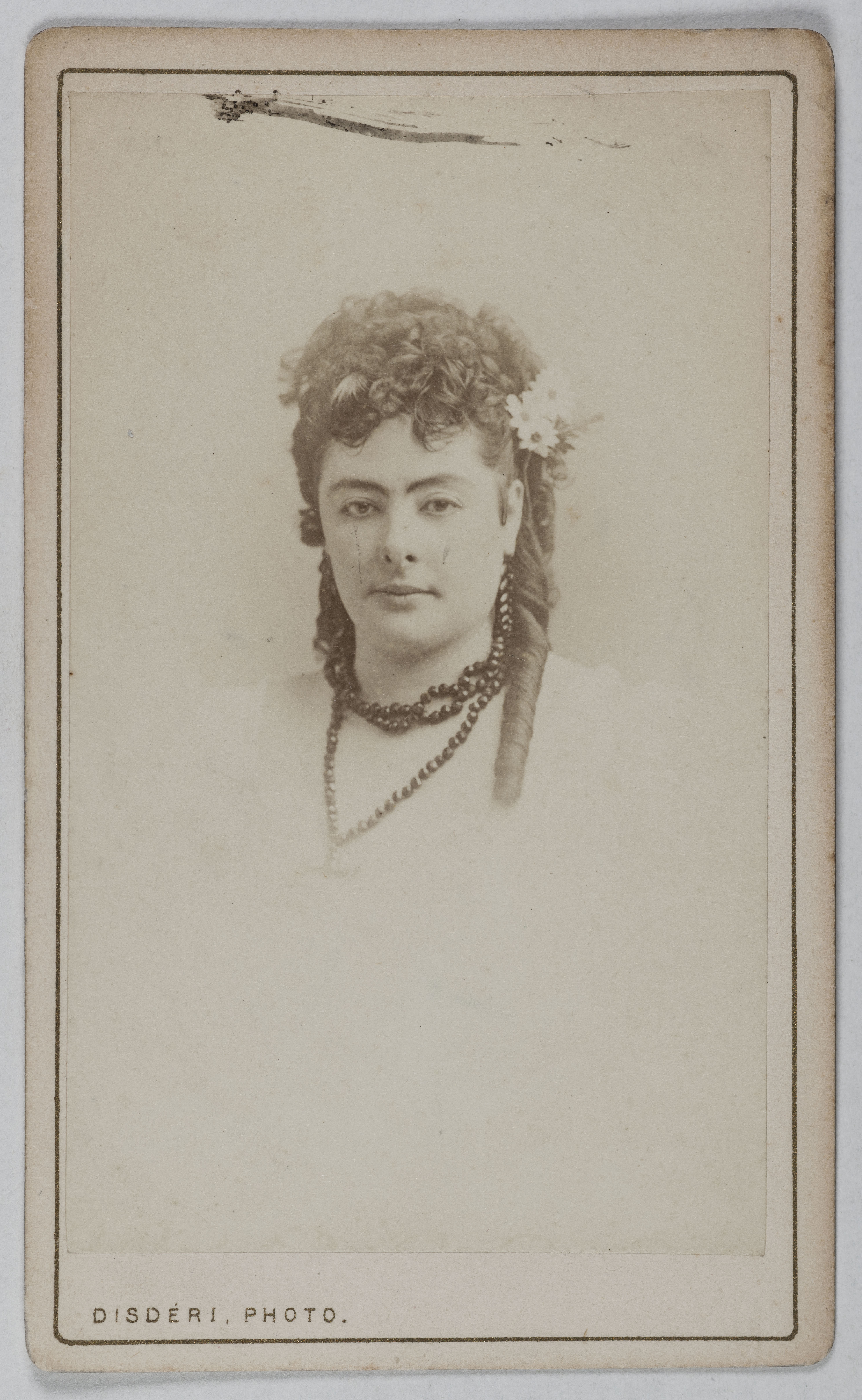 André-Adolphe-Eugène Disdéri, Portrait de Garcia (épouse A. Houssaye), (théâtre des Italiens)
