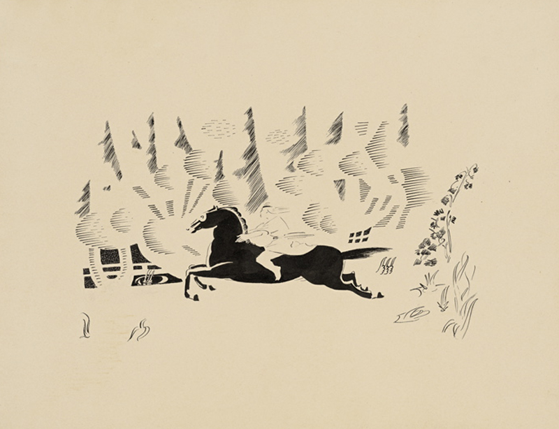 Rudolf Johannes (autor) Paris, Ratsanik. Illustratsioon H. Visnapuu poeemile "Parsilai"