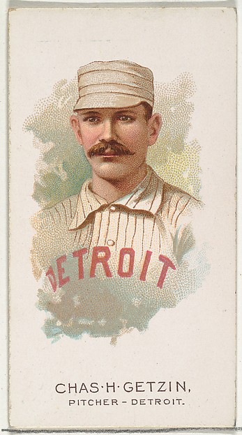Allen & Ginter, Charles H. Getzin, Baseball Player, Pitcher, Detroit, from World's Champions, Series 2 (N29) for Allen & Ginter Cigarettes