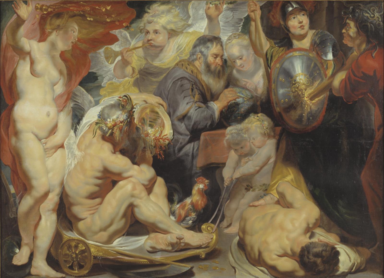 Jacob Jordaens, Allegori på videnskaben. Minerva og Cronus beskytter videnskaben mod misundelse og uvidenhed