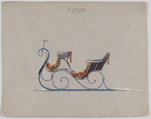 Brewster & Co., Design for 4 Seat Sleigh, no. 3812