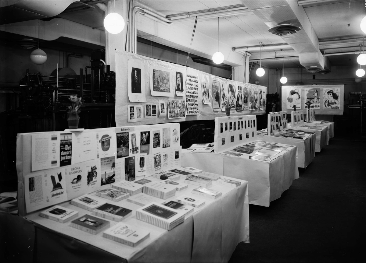 Paul Sandberg, “To the Past of Typographical Professions” - exhibition in Almqvist & Wiksell Pryckeri AB’s Machine Hall, Uppsala March 1943