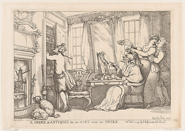 Thomas Rowlandson, A Couple of Antiques or my Aunt and my Uncle