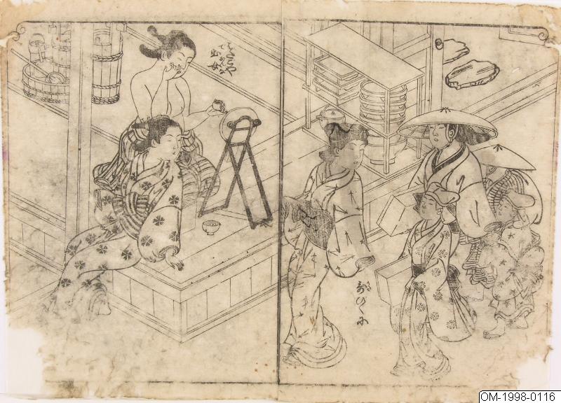 Nishikawa Sukenobu, Träsnitt, Bildkonst, Woodcut, Print, Woodblock