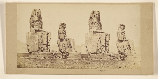 Francis Frith, [Egypte. Les Colosses de Memnon a Thebes]