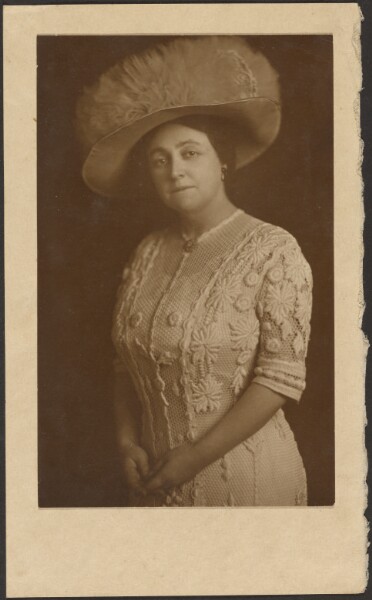Louis Fleckenstein, [Portrait of a Woman with Elaborate Tulle Hat]