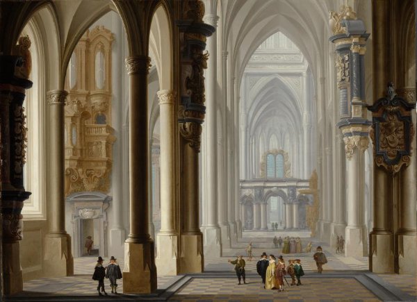 Dirck van Delen, Interieur van een gotische kerk