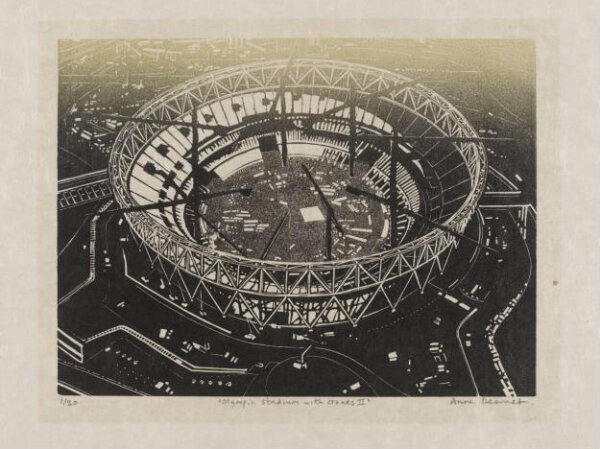 Anne Desmet, Olympic Stadium with Cranes II