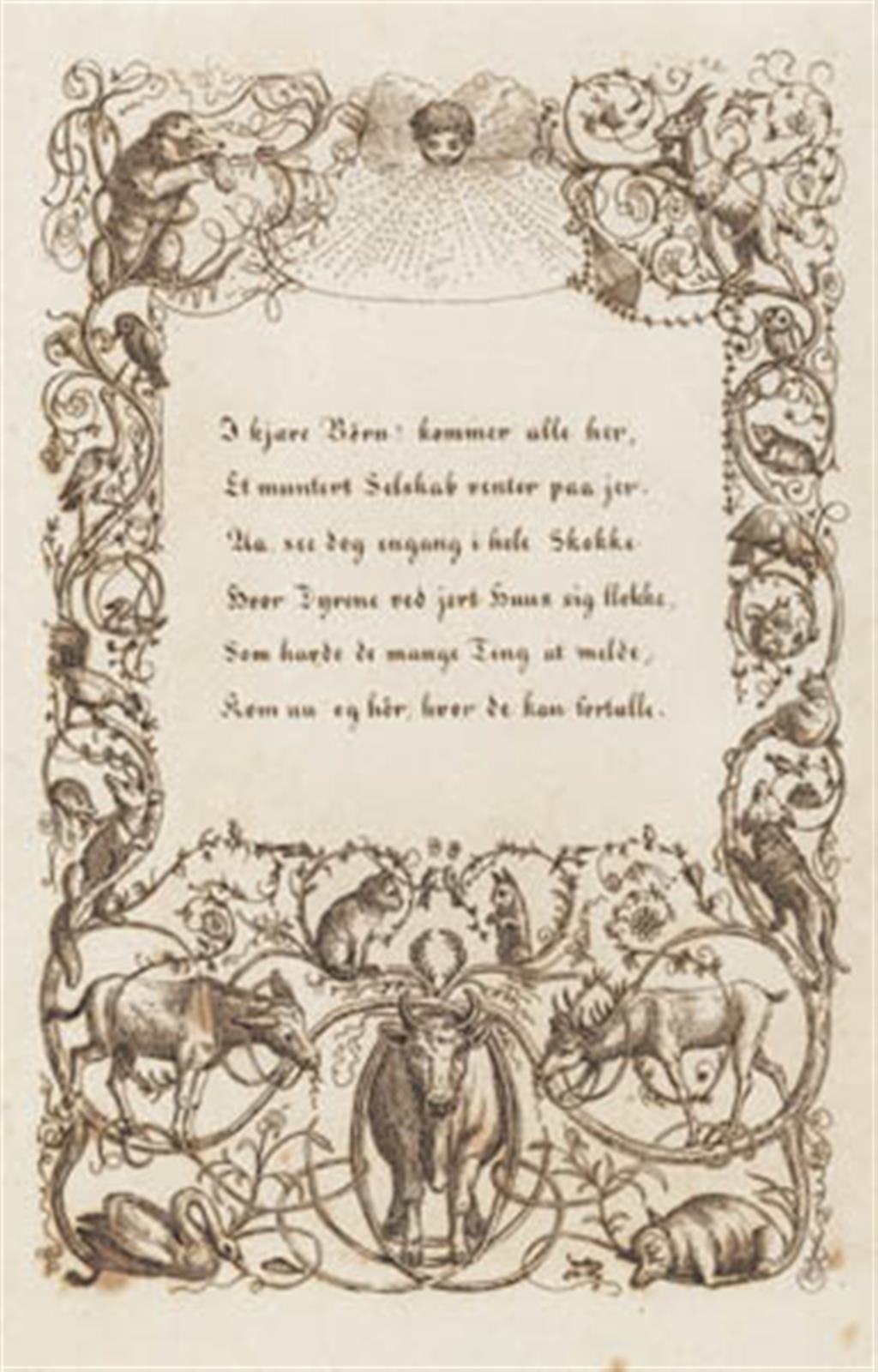 Martinus Rørbye, Illustration til "Halvhundrede Fabler for Børn" af Hey