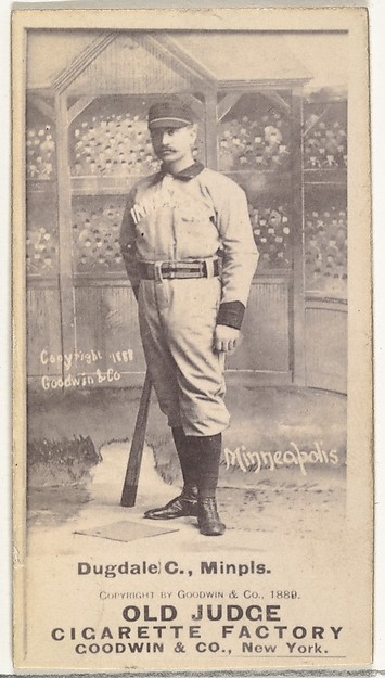 Goodwin & Company, Daniel Edward "Dan" Dugdale, Catcher, Minneapolis, from the Old Judge series (N172) for Old Judge Cigarettes