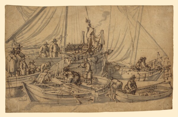 Willem van de Velde the Elder, Figures on Board Small Merchant Vessels