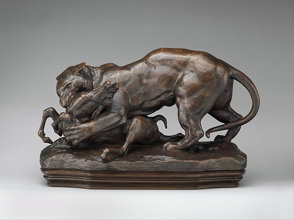 Antoine-Louis Barye, Tiger Surprising an Antelope