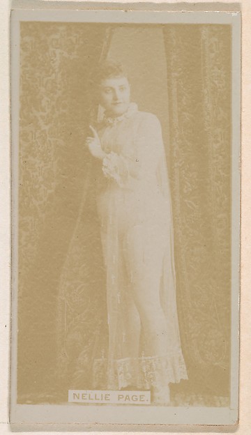 Kinney Brothers Tobacco Company, Nellie Page, from the Actresses series (N245) issued by Kinney Brothers to promote Sweet Caporal Cigarettes