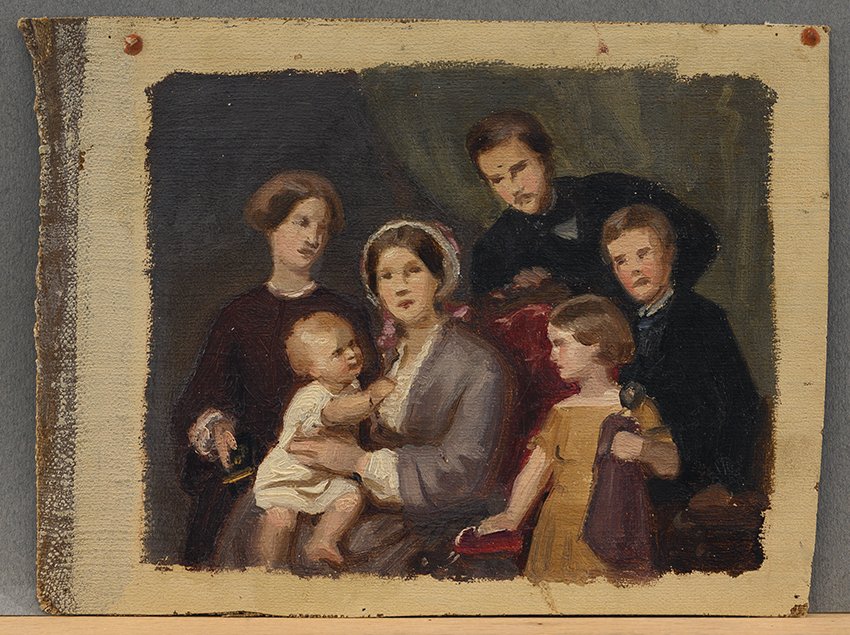 Gustav Metz, Studie für ein Familienbildnis, um 1852/1853