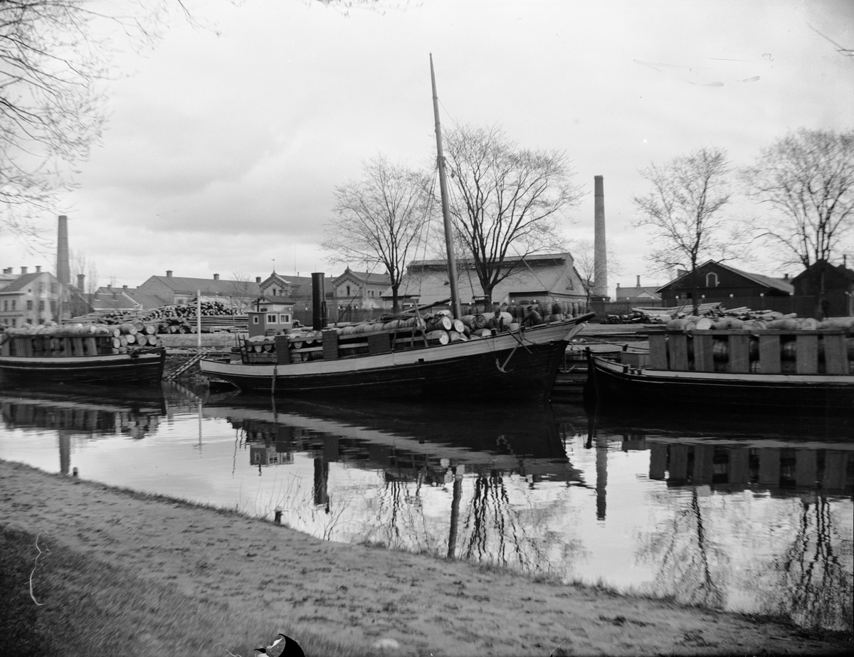 Carl Liljefors, Ångbåtshamnen i Uppsala 1900 - 1901