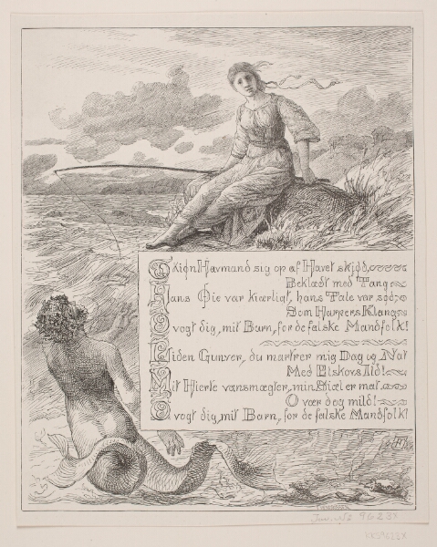F. Hendriksen, Illustration til Johannes Ewald, "Liden Gunver"